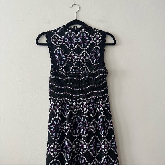 Sandro Inaya Guipure Embroidered Lace Midi Dress - Picture 6 of 9